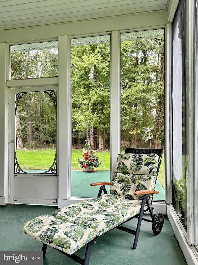 sunroom with a wealth of natural light