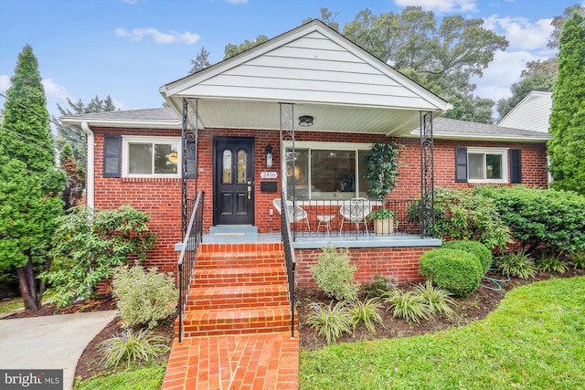 bungalow-style house featuring a porch