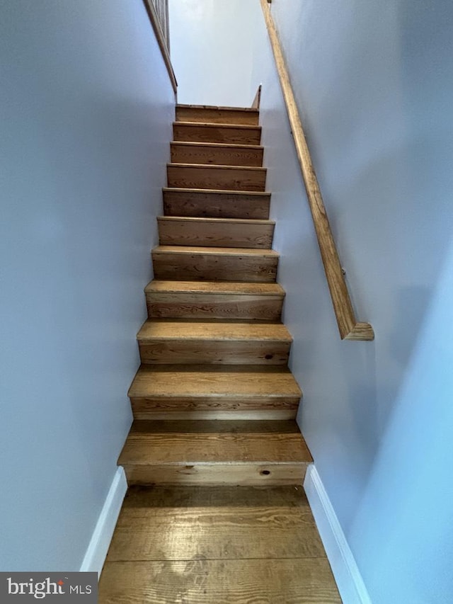 stairs with baseboards