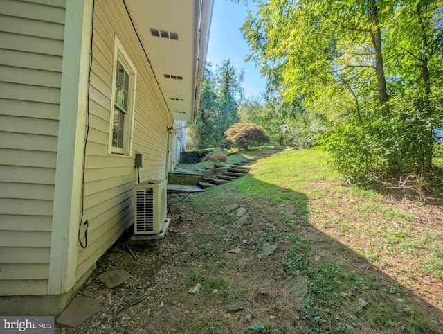 view of yard with ac unit