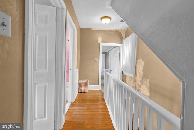 hall featuring light hardwood / wood-style floors