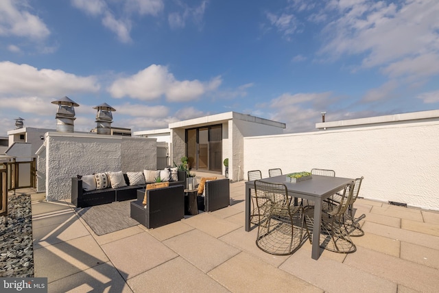 view of patio with outdoor lounge area