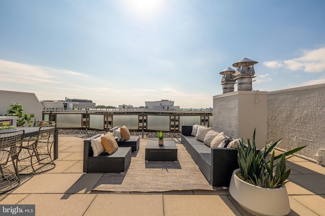 view of patio with outdoor lounge area