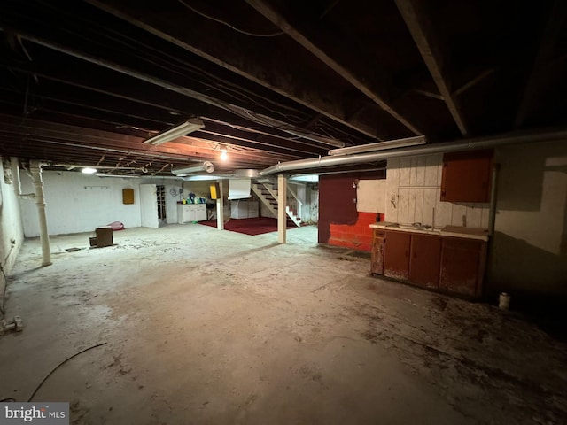 view of basement