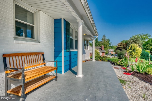 view of property exterior featuring a patio