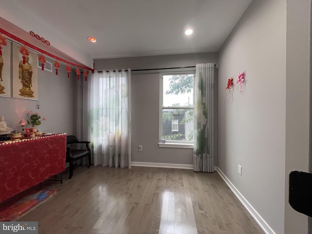 interior space featuring light hardwood / wood-style floors