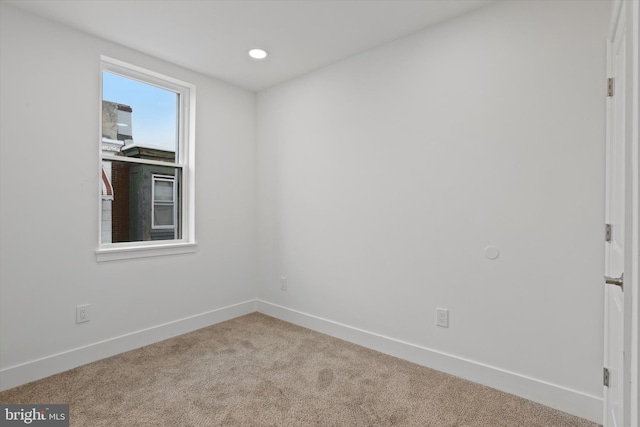 view of carpeted spare room