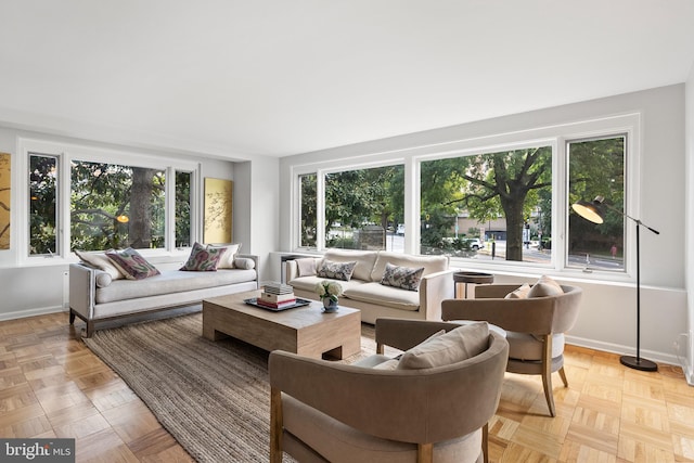 sunroom / solarium with a wealth of natural light