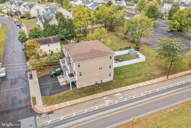 drone / aerial view featuring a residential view