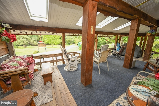 view of patio featuring a gazebo