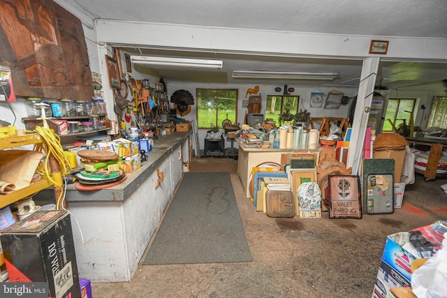 miscellaneous room with concrete flooring