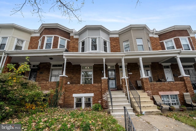 multi unit property with covered porch