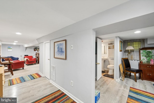 interior space featuring light hardwood / wood-style flooring