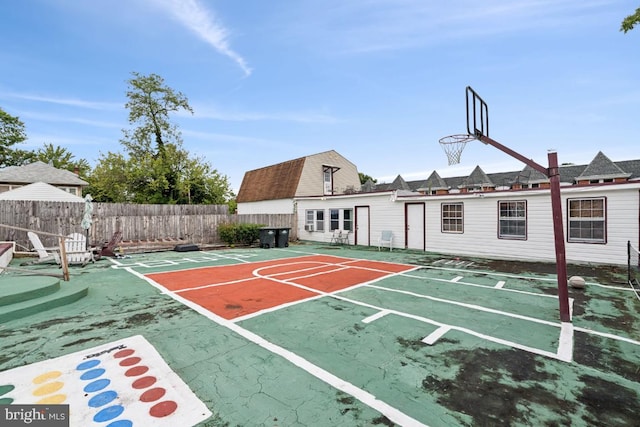 view of basketball court