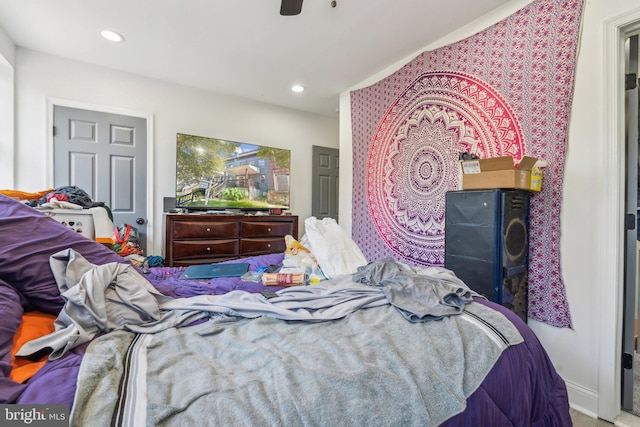 bedroom with ceiling fan