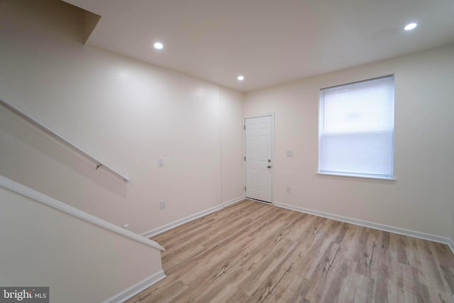 foyer featuring light hardwood / wood-style floors