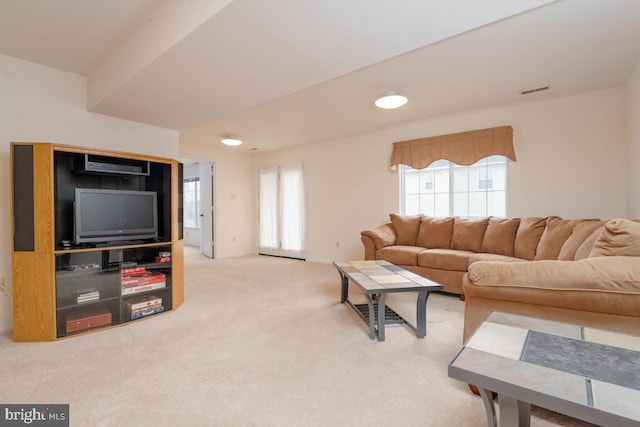 view of carpeted living room