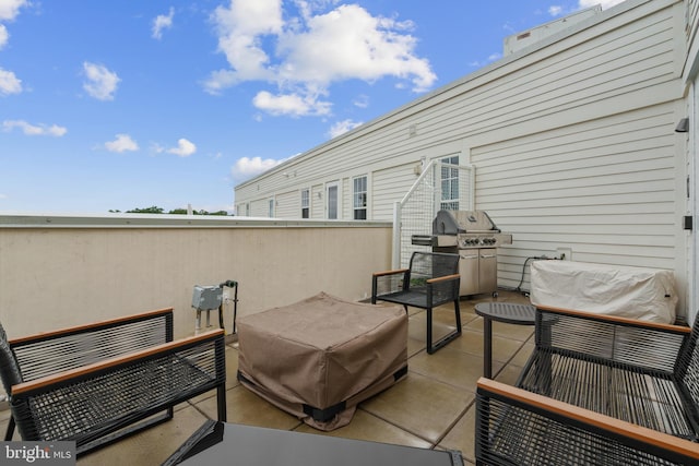 view of patio / terrace with area for grilling