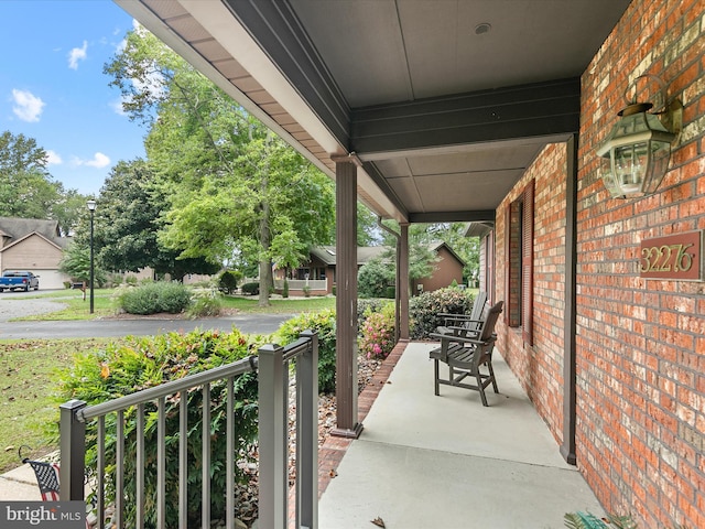 view of patio / terrace with covered porch