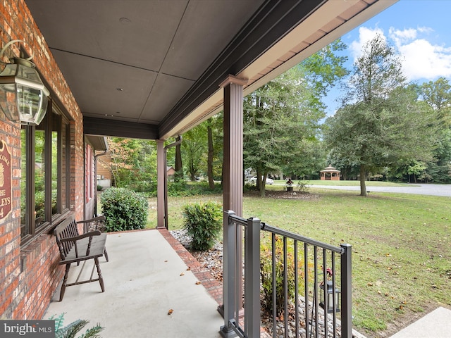 view of patio with covered porch