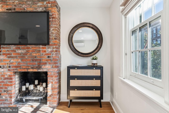 interior details with hardwood / wood-style flooring