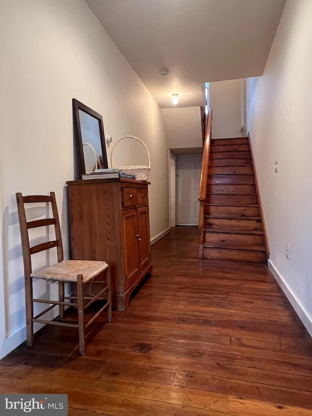 interior space featuring dark wood-type flooring