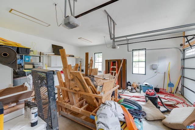 garage featuring a garage door opener