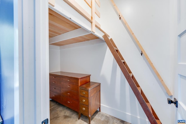 view of walk in closet