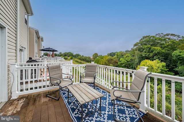 view of wooden terrace