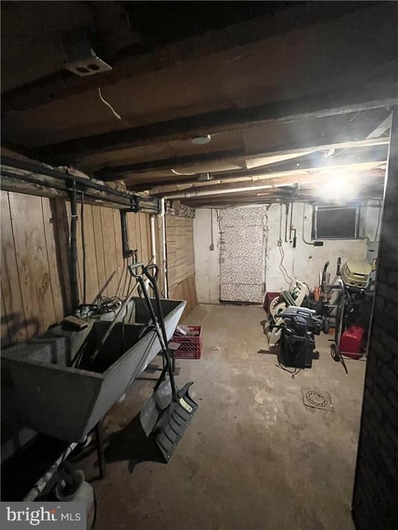 view of basement