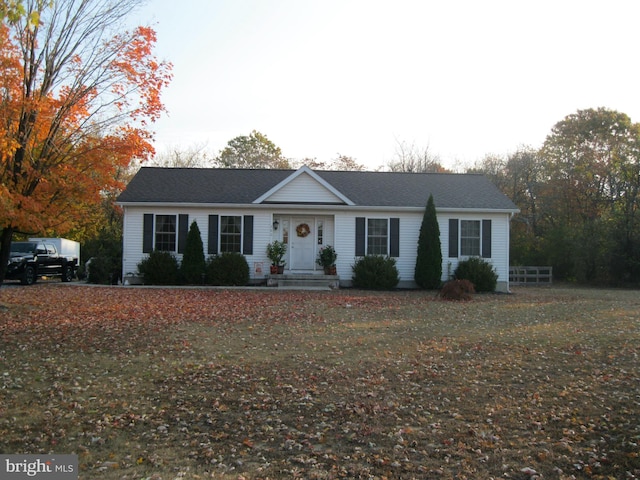 view of single story home