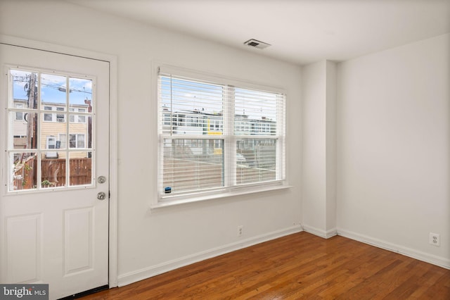 entryway featuring hardwood / wood-style flooring