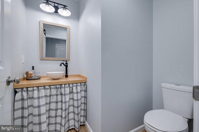 bathroom with sink and toilet