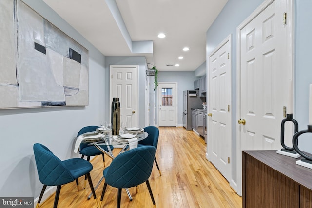 interior space with light wood-type flooring