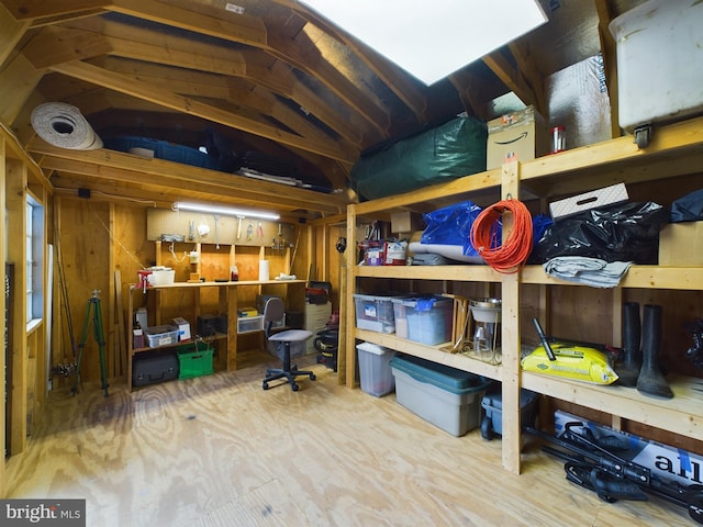 view of storage room