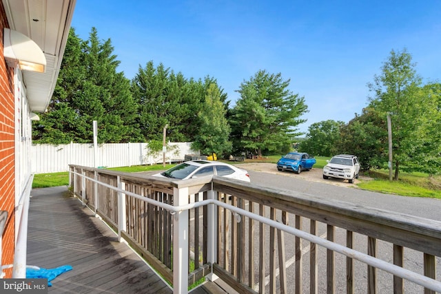 view of wooden terrace