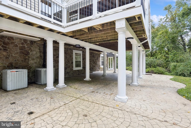 view of patio / terrace featuring central AC