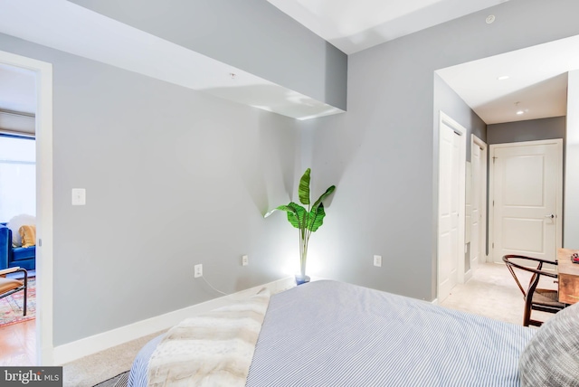 view of carpeted bedroom