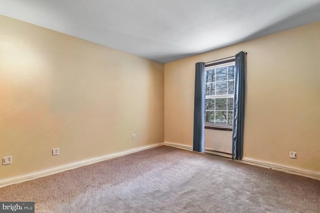 unfurnished room with carpet flooring