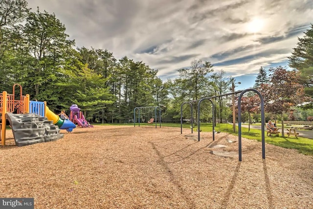 view of jungle gym