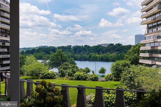 view of water feature