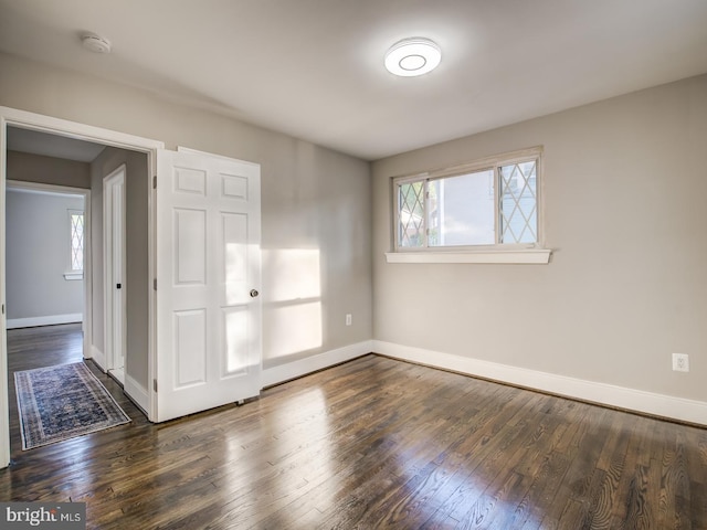 interior space featuring dark hardwood / wood-style floors