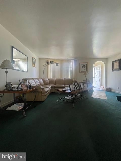 unfurnished living room with carpet flooring and a wealth of natural light