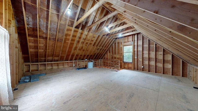 view of attic