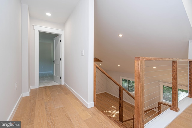 hallway featuring light hardwood / wood-style flooring