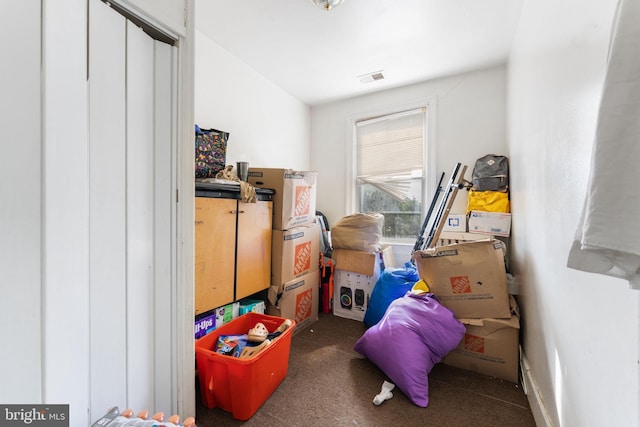 view of storage room