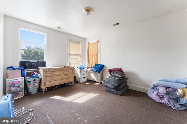 bedroom with cooling unit