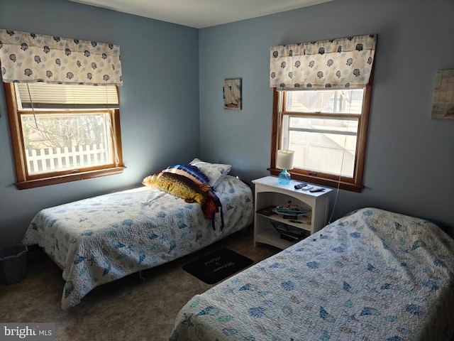 view of carpeted bedroom