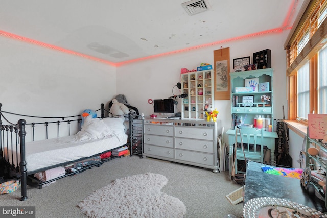 view of carpeted bedroom