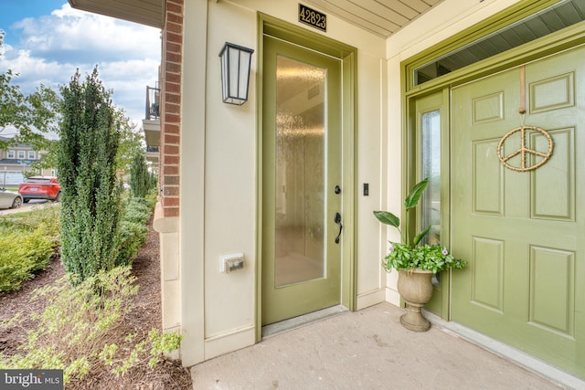 view of doorway to property